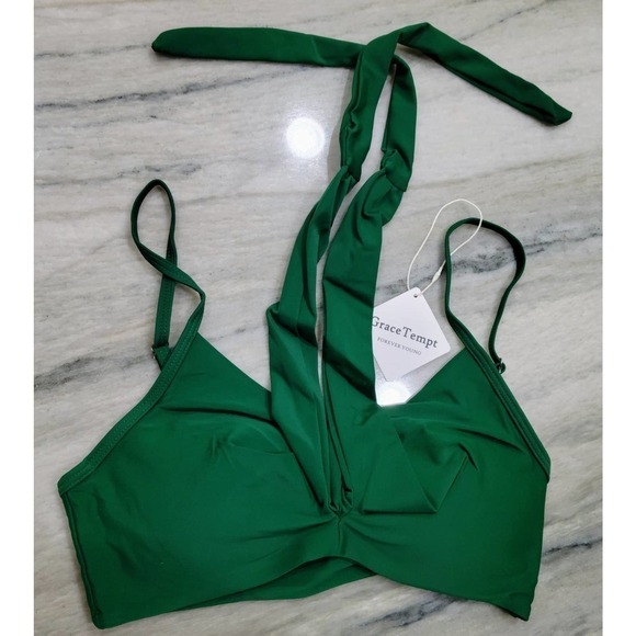 Grace Tempt Green High Waisted Bikini Small NWT - Picture 2 of 9
